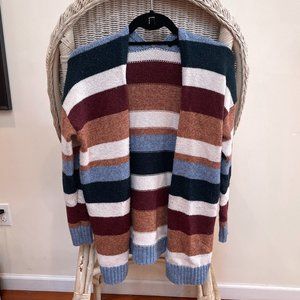 American Eagle Striped Cardigan Sweater